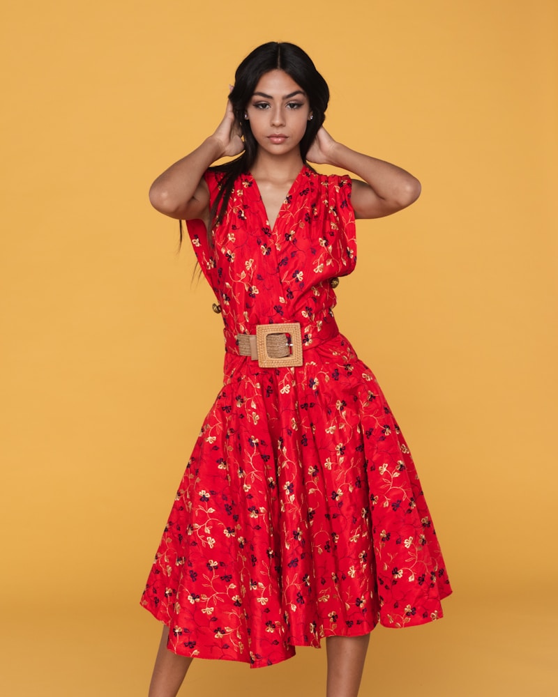 Floral Wrap Dress Pink